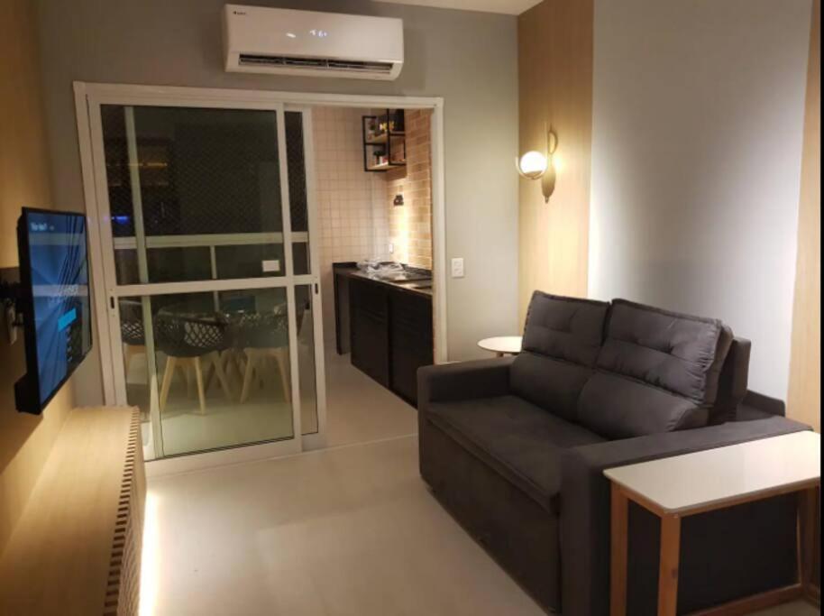Ap Frente Mar Com Ar-Condicionado E Varanda Gourmet Mongaguá Eksteriør billede
